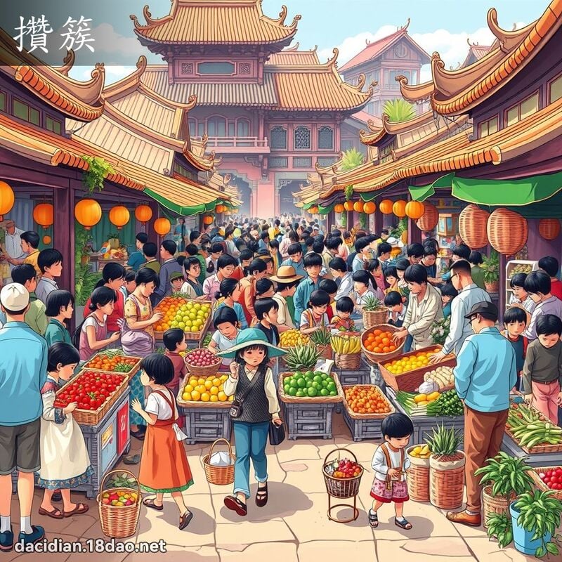 攒簇 - 国语大辞典配图