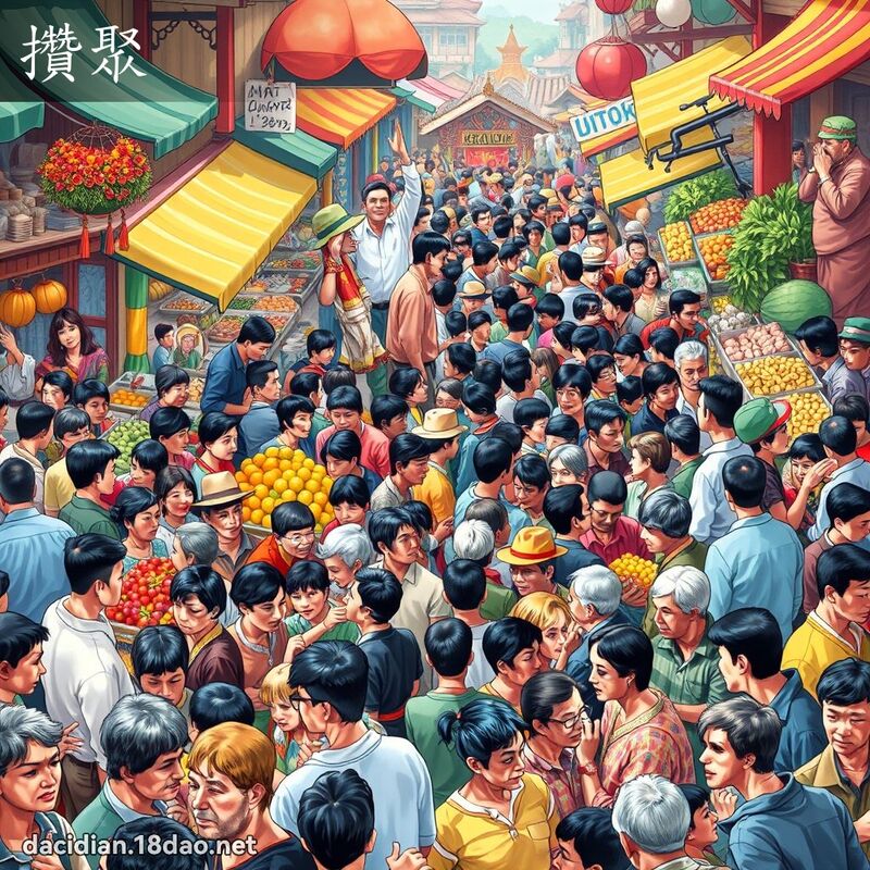 攒聚 - 国语大辞典配图