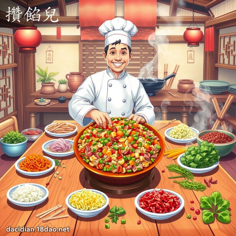 攢餡兒 - 國語大辭典配圖
