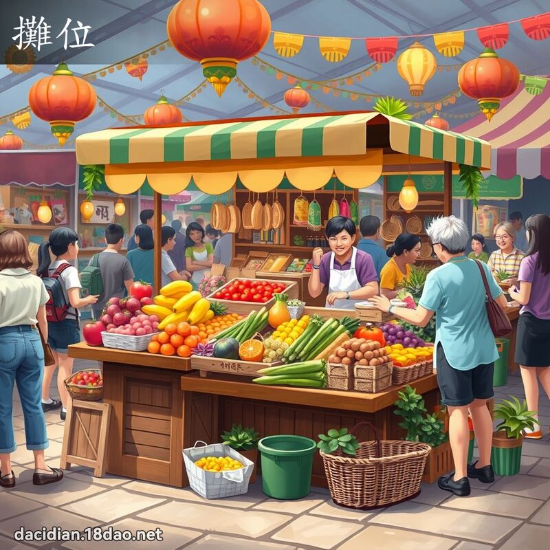 摊位 - 国语大辞典配图