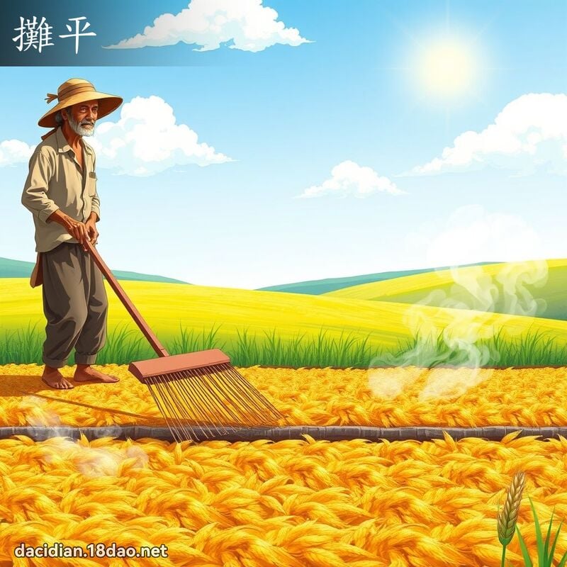 摊平 - 国语大辞典配图