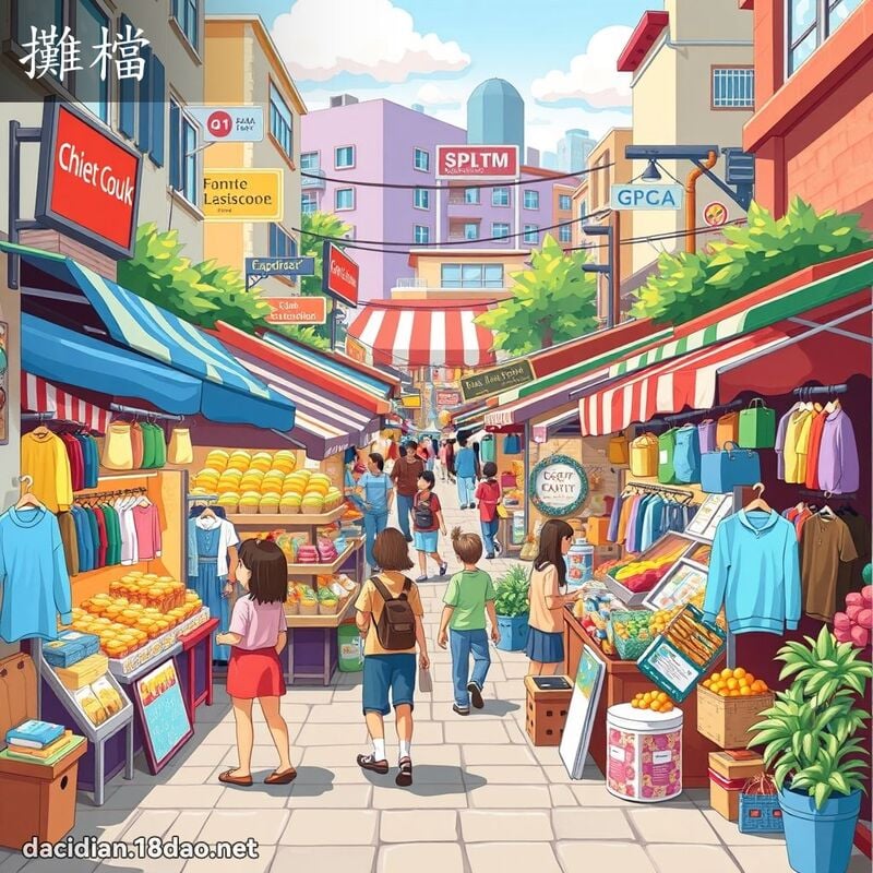 攤檔 - 國語大辭典配圖