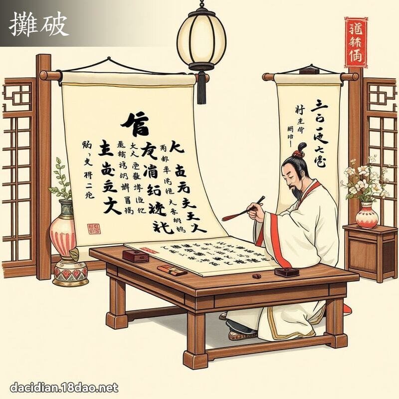 攤破 - 國語大辭典配圖