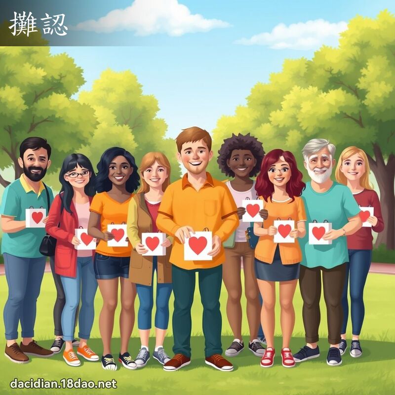 摊认 - 国语大辞典配图