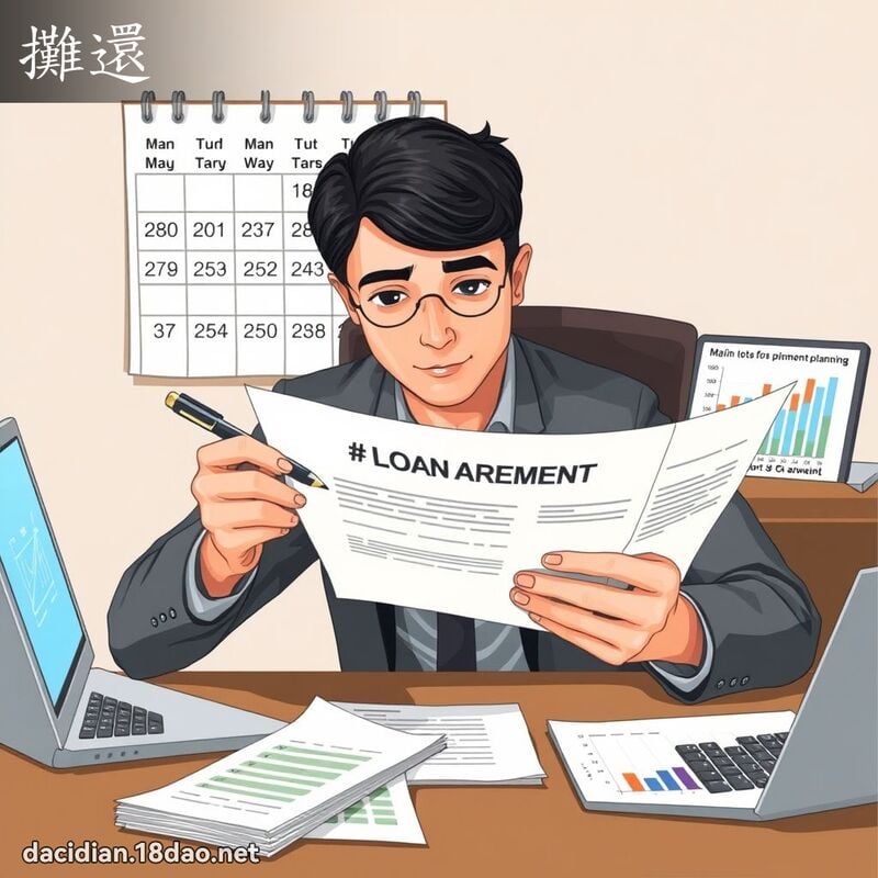 攤還 - 國語大辭典配圖