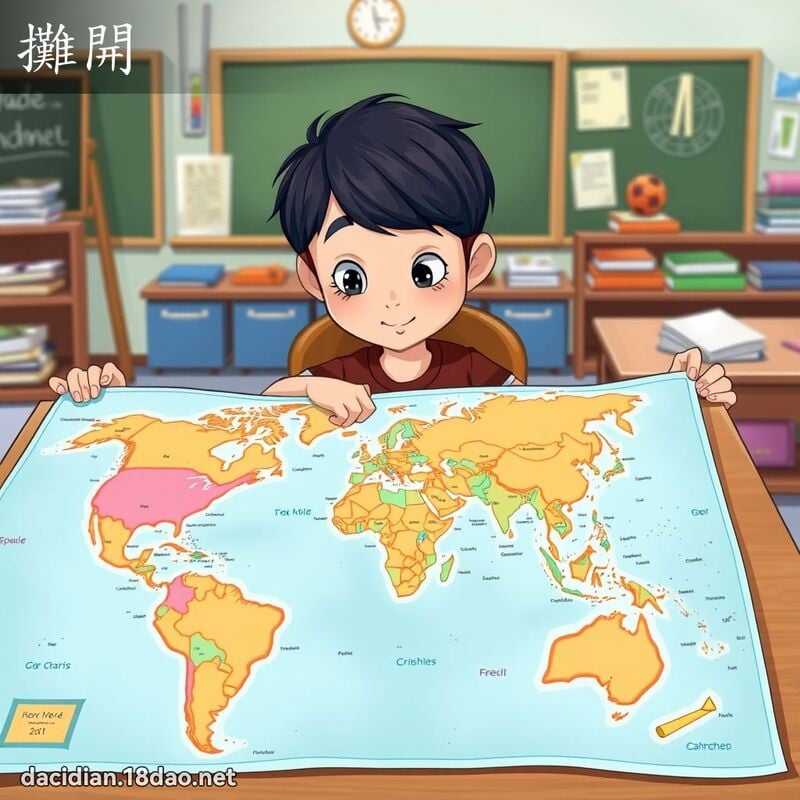 攤開 - 國語大辭典配圖