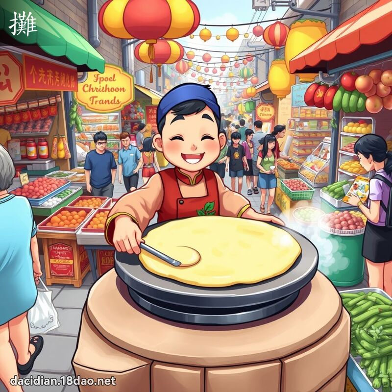 攤 - 國語大辭典配圖
