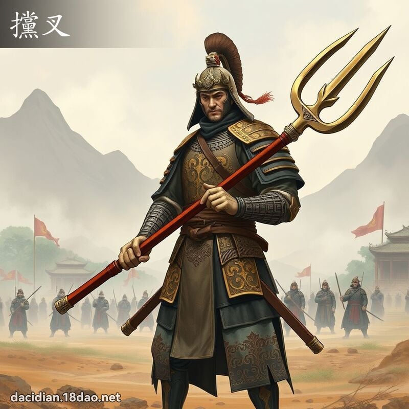 攩叉 - 国语大辞典配图