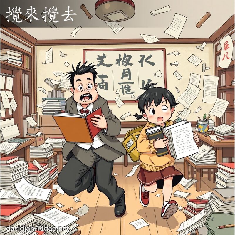 攪來攪去 - 國語大辭典配圖