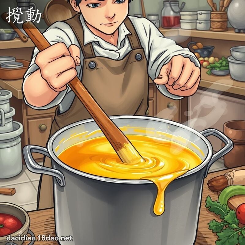 搅动 - 国语大辞典配图