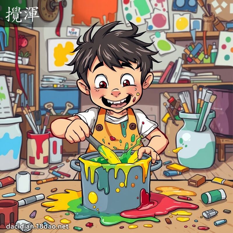 攪渾 - 國語大辭典配圖