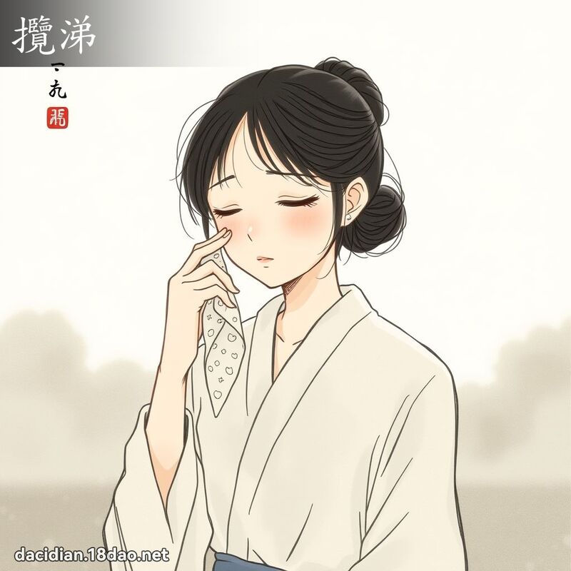 揽涕 - 国语大辞典配图