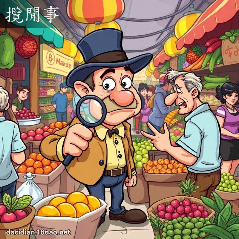 揽闲事 - 国语大辞典配图