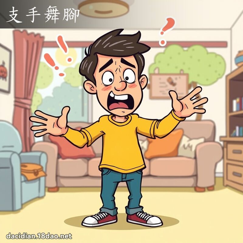 支手舞腳 - 國語大辭典配圖
