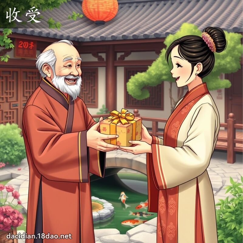 收受 - 国语大辞典配图