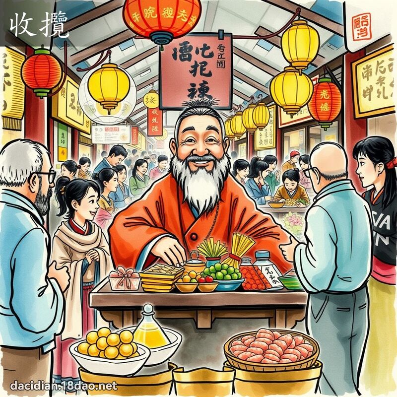 收揽 - 国语大辞典配图