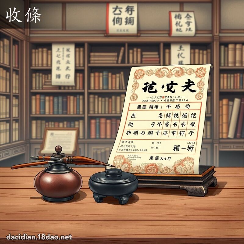 收條 - 國語大辭典配圖