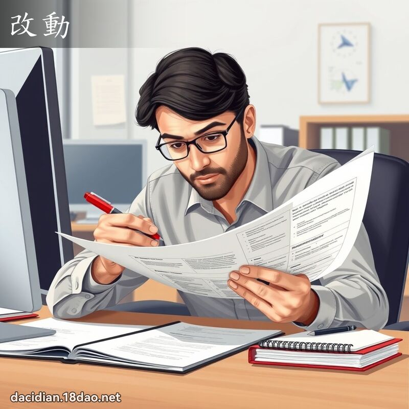 改动 - 国语大辞典配图