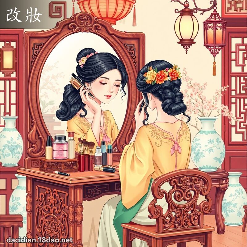 改妝 - 國語大辭典配圖