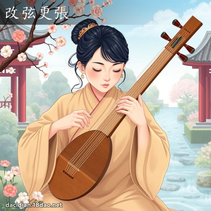 改弦更張 - 國語大辭典配圖