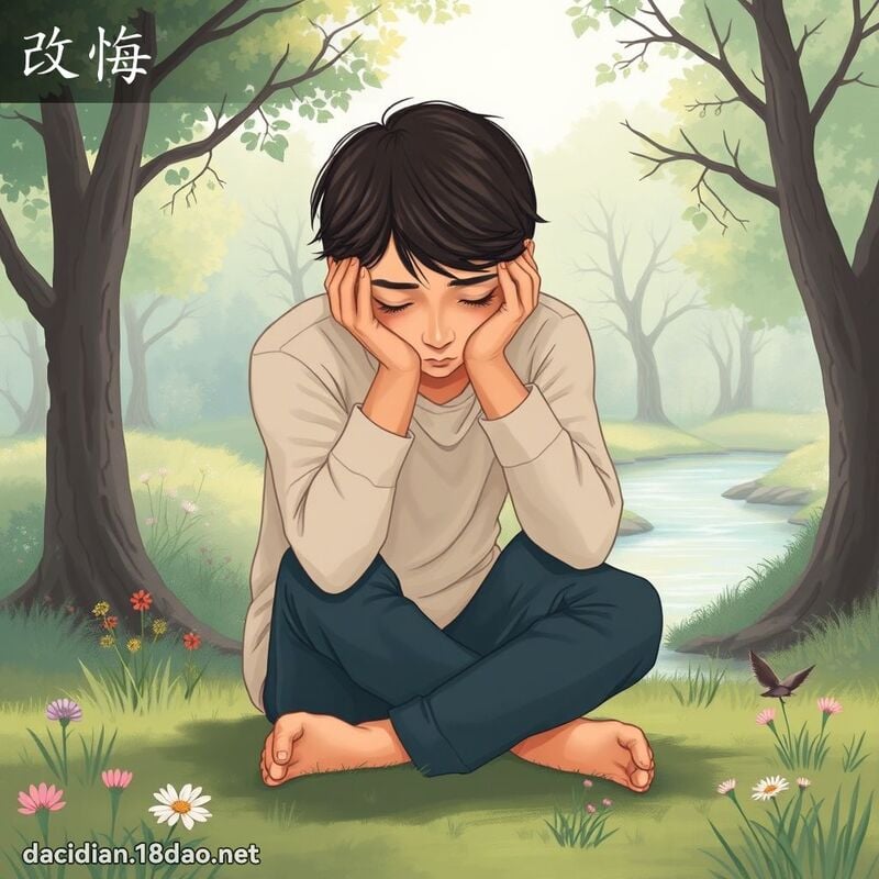 改悔 - 國語大辭典配圖