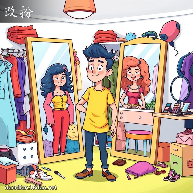 改扮 - 國語大辭典配圖