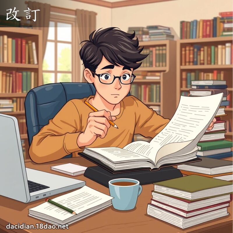 改訂 - 國語大辭典配圖