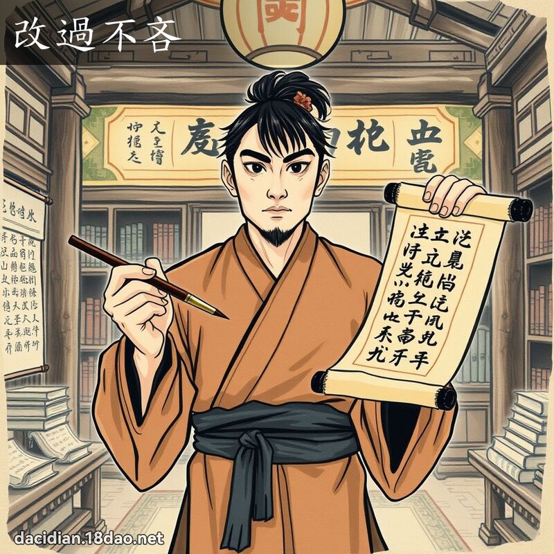 改過不吝 - 國語大辭典配圖