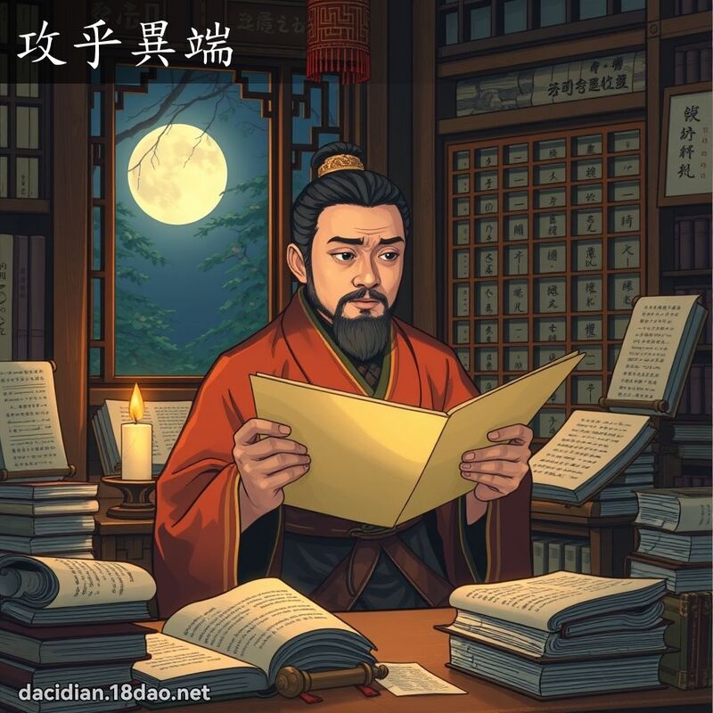 攻乎異端 - 國語大辭典配圖