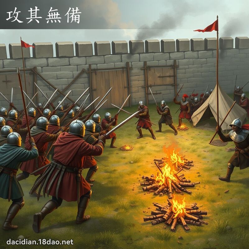 攻其无备 - 国语大辞典配图