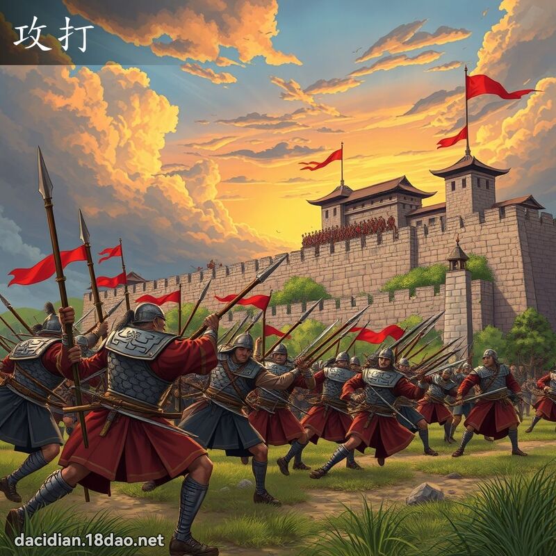 攻打 - 國語大辭典配圖