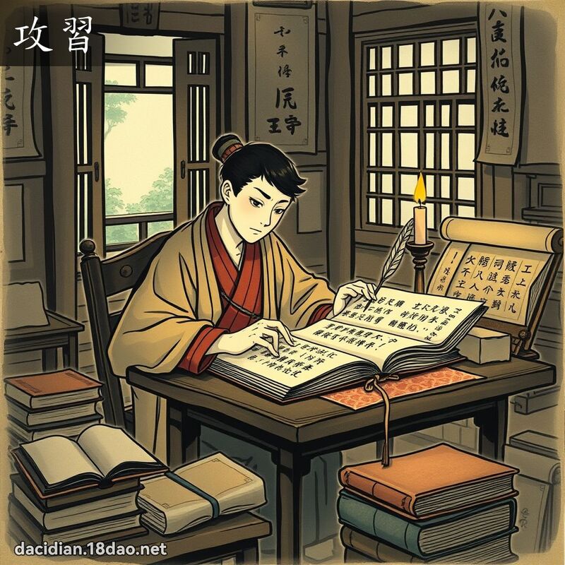 攻習 - 國語大辭典配圖