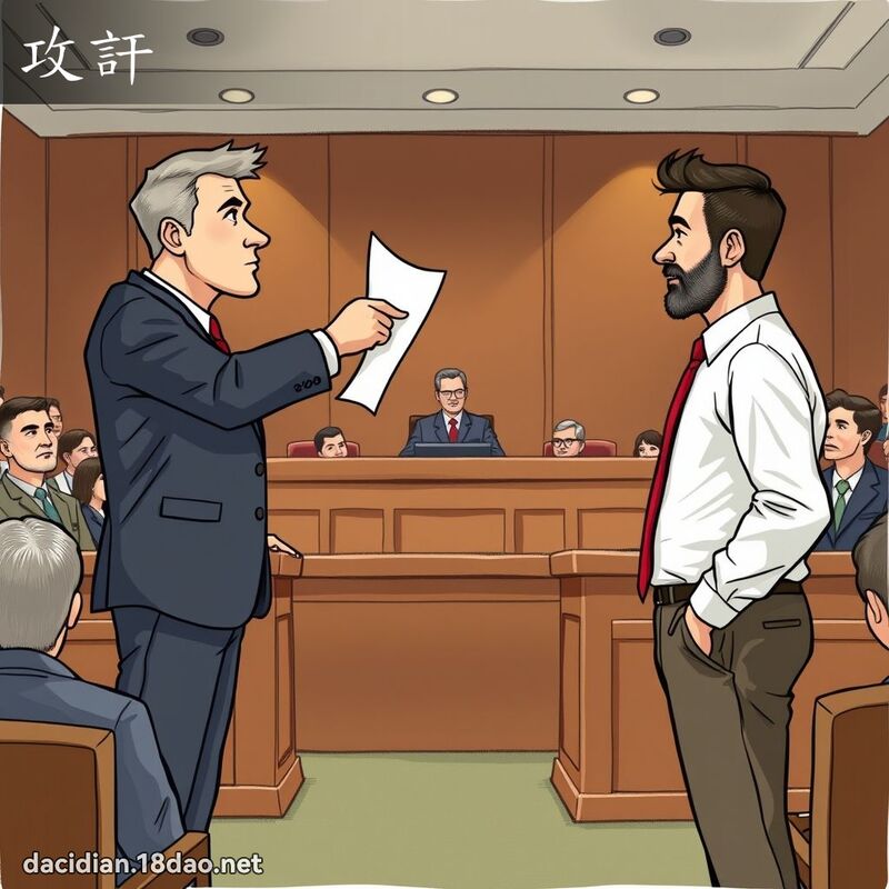 攻訐 - 國語大辭典配圖