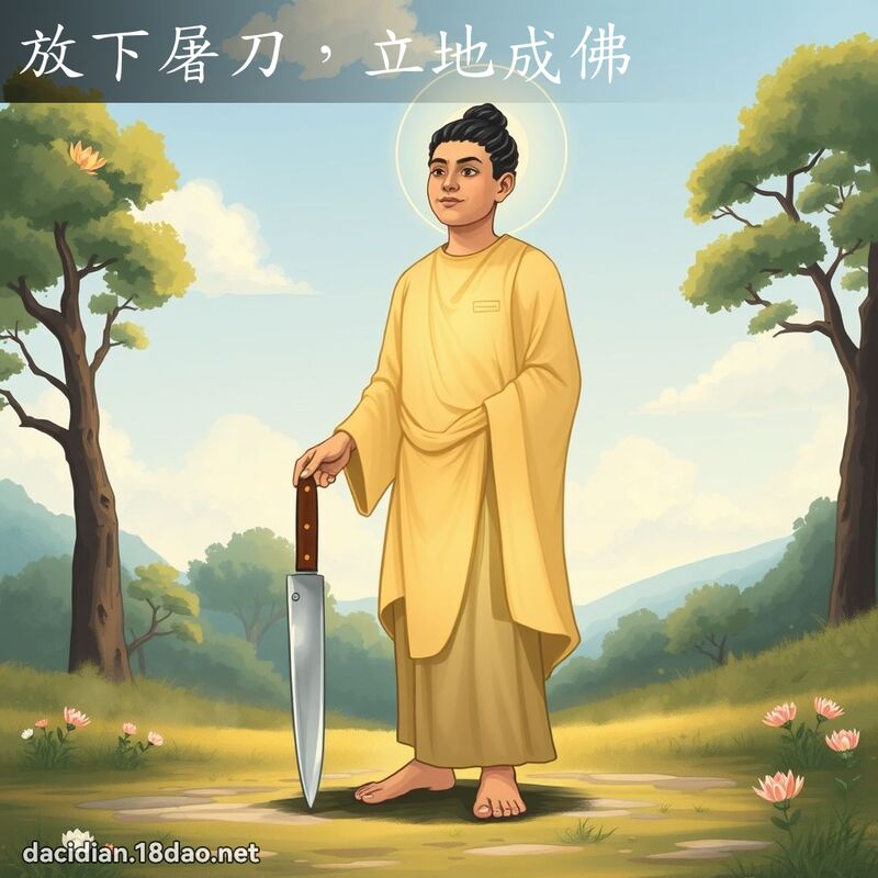 放下屠刀，立地成佛 - 国语大辞典配图