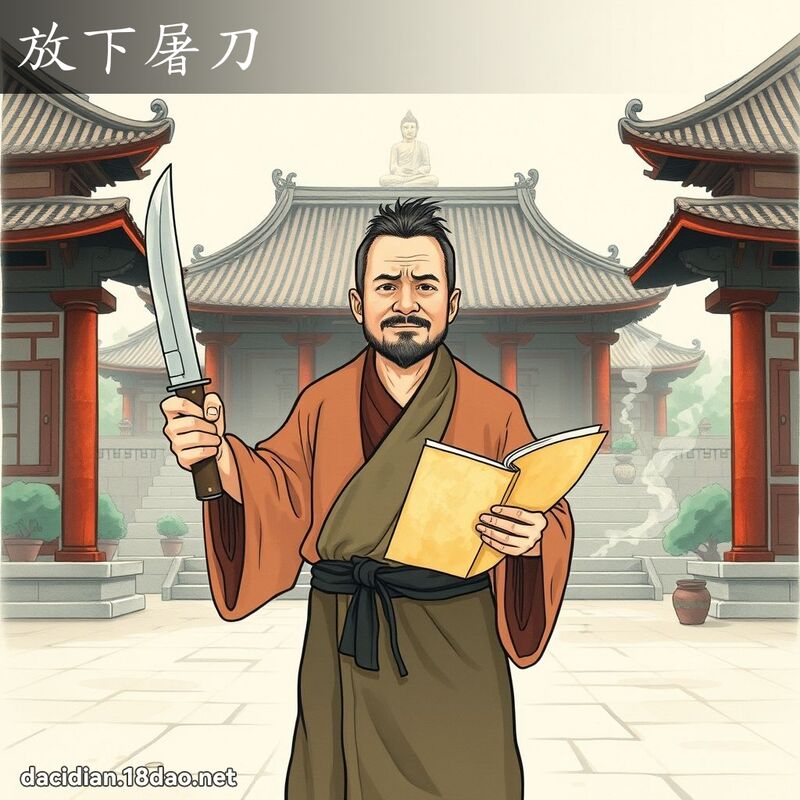 放下屠刀 - 國語大辭典配圖