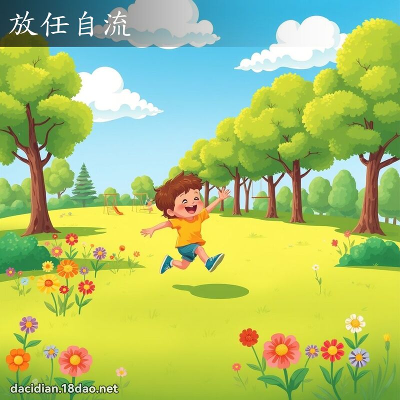 放任自流 - 国语大辞典配图