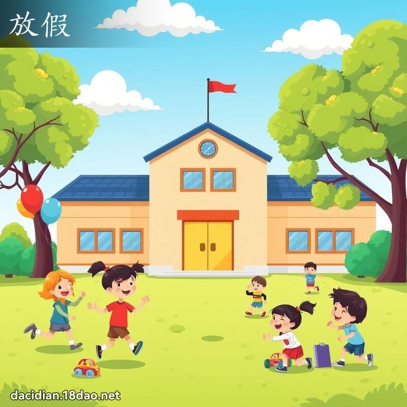 放假 - 国语大辞典配图