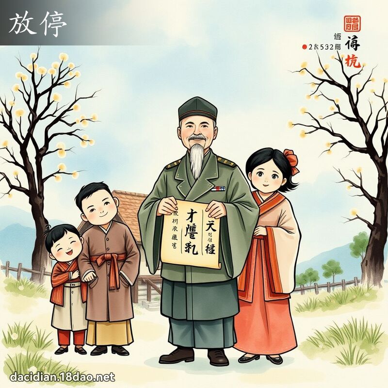 放停 - 国语大辞典配图