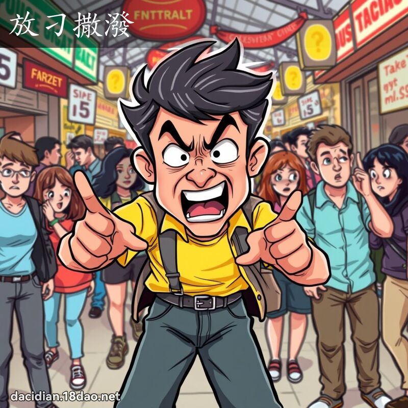 放刁撒潑 - 國語大辭典配圖