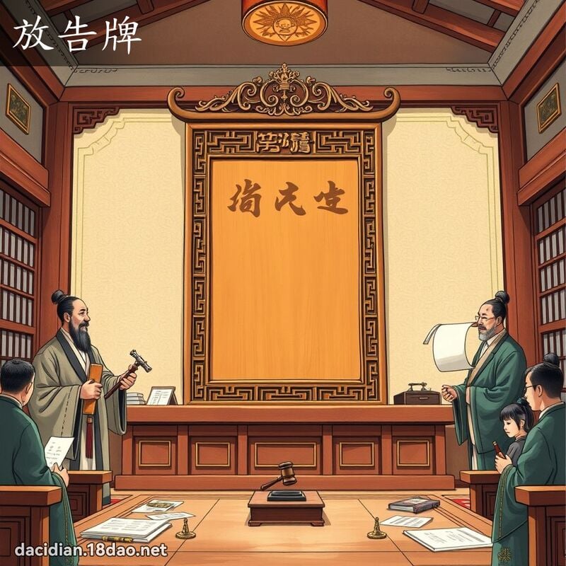 放告牌 - 國語大辭典配圖