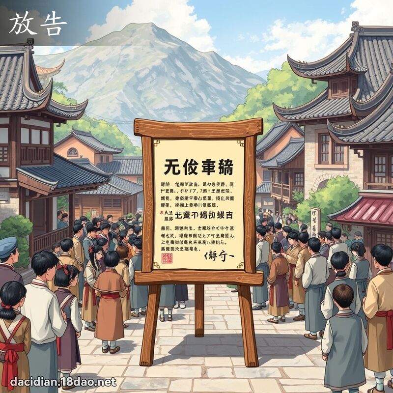 放告 - 國語大辭典配圖