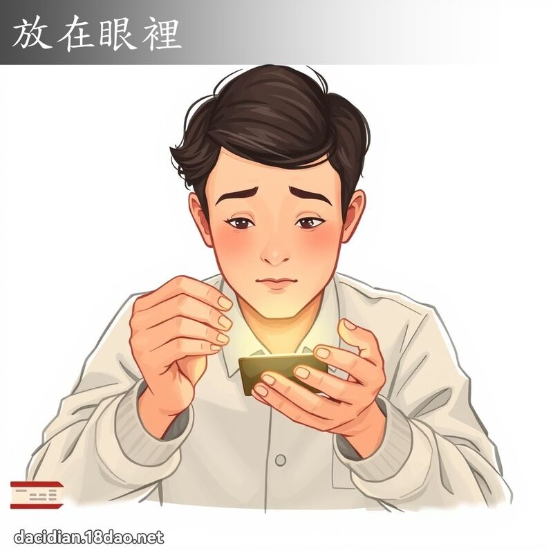 放在眼里 - 国语大辞典配图