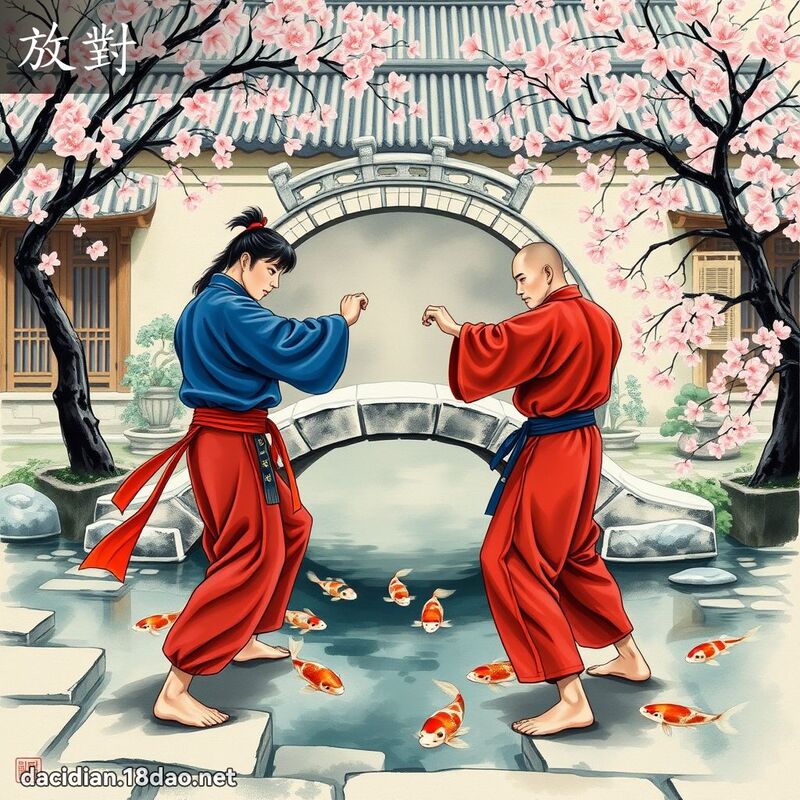 放对 - 国语大辞典配图