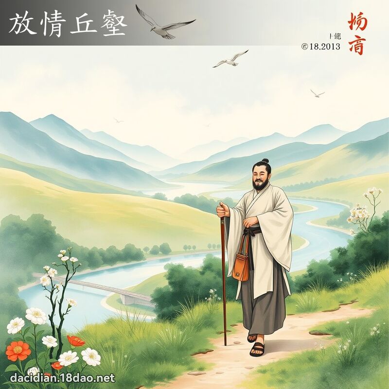 放情丘壑 - 国语大辞典配图