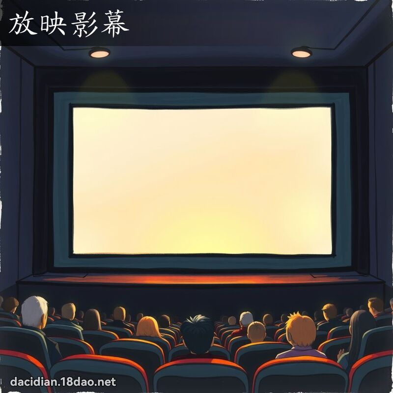 放映影幕 - 国语大辞典配图