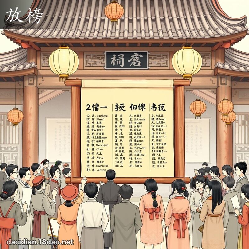 放榜 - 國語大辭典配圖