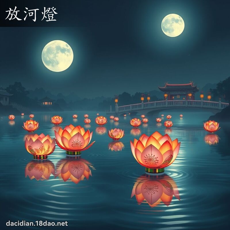 放河燈 - 國語大辭典配圖