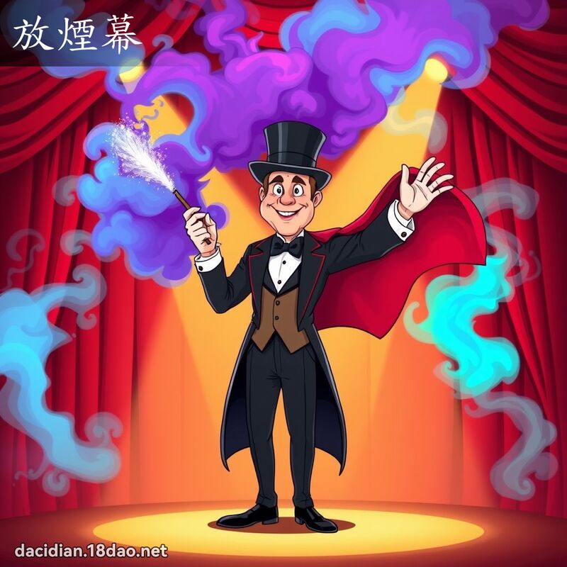 放煙幕 - 國語大辭典配圖