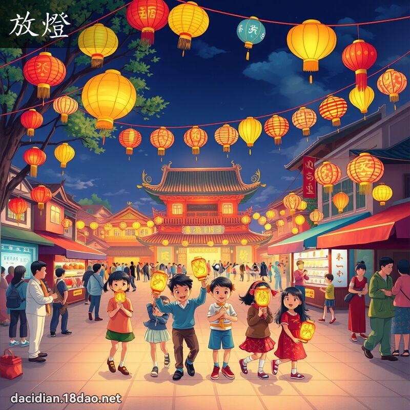 放燈 - 國語大辭典配圖