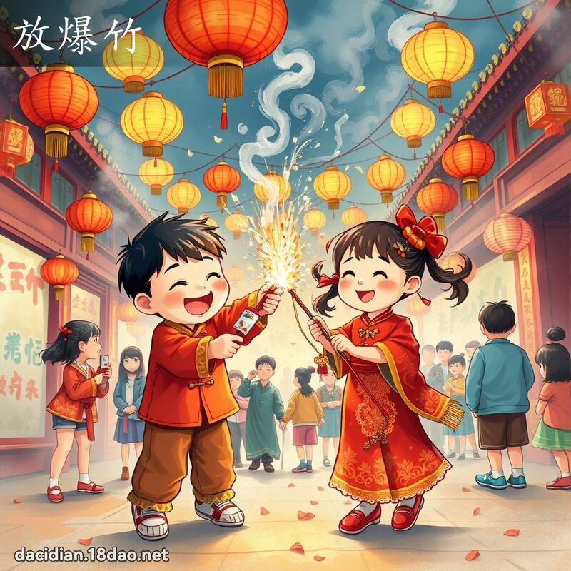 放爆竹 - 国语大辞典配图